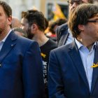 Oriol Junqueras y Carles Puigdemont en octubre de 2017