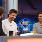 Piqué, junto a David Ferrer, en su anterior visita a El Hormiguero hace dos años.