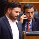 Gabriel Rufián y Pedro Sánchez