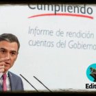 Pedro Sánchez haciendo balance