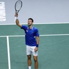 Novak Djokovic, a la conclusión de uno de los últimos partidos que disputó el pasado año.