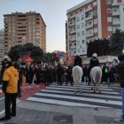 La Policía Nacional en Mestalla durante la previa.