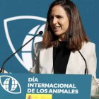 La ministra Ione Belarra en un acto del día de los animales