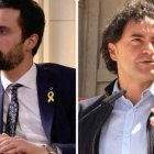 El independentista Roger Torrent, responsable de Turismo en Cataluña, y Francesc Colomer, secretario autonómico de Turismo de la Generalitat Valenciana