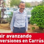 Cartel del alcalde de Elche, Carlos González, prometiendo inversiones en Carrús en 2019