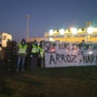 Protesta de agricultores en el Puerto de Valencia