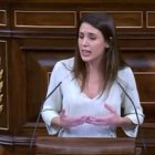 Irene Montero hoy en el Congreso