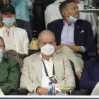 Juan Carlos I, en su reaparición pública en Abu Dhabi.