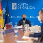 Alberto Núñez Feijóo en la reunión del gobierno gallego.