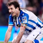 Mikel Oyarzábal, en un partido de la presente temporada.