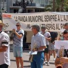 Imagen de archivo de la protestas de la Banda Sinfónica frente al Ayuntamiento.