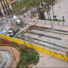 Obra del Ágora en la plaza del Ayuntamiento  de Valencia.