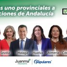 Cartel con los candidatos por provincias del PP a las elecciones autonómicas.