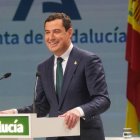 El presidente en funciones de la Junta de Andalucía, Juanma Moreno (PP).