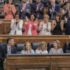 La bancada del Gobierno en el último pleno del Congreso.