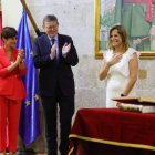 Isabel Rodríguez, Ximo Puig y Pilar Bernabé.