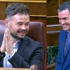 Gabriel Rufián y Pedro Sánchez