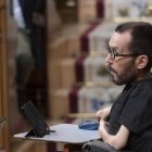 Echenique, en el último pleno del Congreso.