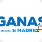 Ayuso y su "Ganas", el lema del congreso regional del PP de Madrid en mayo.