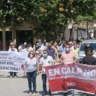 Cabecera de la primera concentración que tuvo lugar en Calpe encontra del ampliación de la piscifactoria