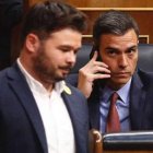 Gabriel Rufián y Pedro Sánchez