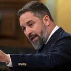 El líder de Vox, Santiago Abascal, en el Congreso de los Diputados