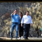 Pedro Sánchez en los incendios extremeños