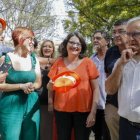 Mónica Oltra en su polémica fiests rodeada de dirigentes de Compromís que deben tomar la decisión