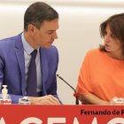 Pedro Sánchez y Adriana Lastra