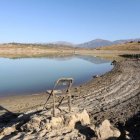 Pantano de La Viñuela situado en el término de Vélez Málaga, al 12% de su capacidad.