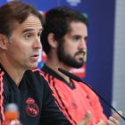 Imagen de archivo con Lopetegui e Isco, cuando ambos militaban en el Real Madrid.