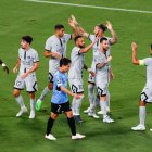 Sergio Ramos, junto al resto de sus compañeros en el amistoso de ayer en Japón.