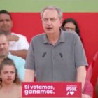 Zapatero en el mitin de Andalucía donde defendió a Griñán