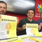 Juan Andrés Montiel, presidente de AECNU, Frederick J. 
Herweijer, concejal de Comercio y Bernabé Cano, alcalde de La Nucía en la presentación del "I Concurso de Ideas Empresariales"