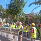 Concentración de pensionistas en Valencia.