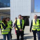 El presidente de la Generalitat, Ximo Puig, en el aeropuerto de Castellón.