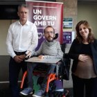 Héctor Illueca, Pablo Echenique y Esther Barceló.