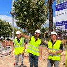 Emilio Fernández, director obra,  Juan Antonio Rubio, arquitecto técnico Municipal junto a Miguel A. Ivorra, concejal de Urbanismo y Bernabé Cano, alcalde de La Nucía, vistando las obras