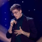 Javier Santacruz 'Santa' durante su actuación en 'La Voz'