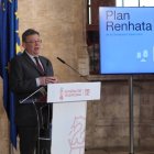 El presidente Ximo Puig en la presentación del Plan Renatha.