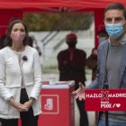 El líder del PSOE de Madrid, Juan Lobato, y la ministra Reyes Maroto