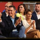 Pedro Sánchez, junto a varios presidentes autonómicos del PSOE