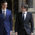 Pedro Sánchez y Carles Puigdemont