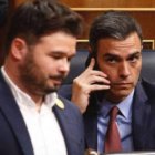 Gabriel Rufián y Pedro Sánchez