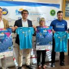 Julio Baeza, concejal de turismo, Juan de Dios Navarro, diputado provincial, Loreto Serrano, alcaldesa de Santa Pola, Roque Alemañ y Pedro Cerdan del Club Atletismo Santa Pola.