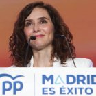 La presidenta de la Comunidad de Madrid y presidenta del Partido Popular de Madrid, Isabel Díaz Ayuso.