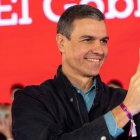 El presidente de gobierno Pedro Sánchez en el mitin celebrado este sábado en Sevilla.