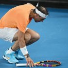 Rafa Nadal, en el momento en el que se produjo la lesión.