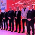 la presentación de los "Eventos 2023 de La Nucía, Ciudad del Deporte" participaron (de izq a dcha) José Hidalgo, pte. 
FETRI, Julián Redondo, pte. AEPD, Raúl Chapado, pte RFEAtletismo, Bernabé Cano, alcalde de La Nucía, Jesús Castellanos pte. RFETaekwondo, Felipe Martínez, pte. FEBoxeo, Manuel Aviñó RFEDAutomovilismo, Carlos Coloma, medallista olímpico mtb y Fernando Odriozola, Wavegarden