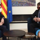 El presidente de la Generalitat, Pere Aragonès, con el expresidente Carles Puigdemont,